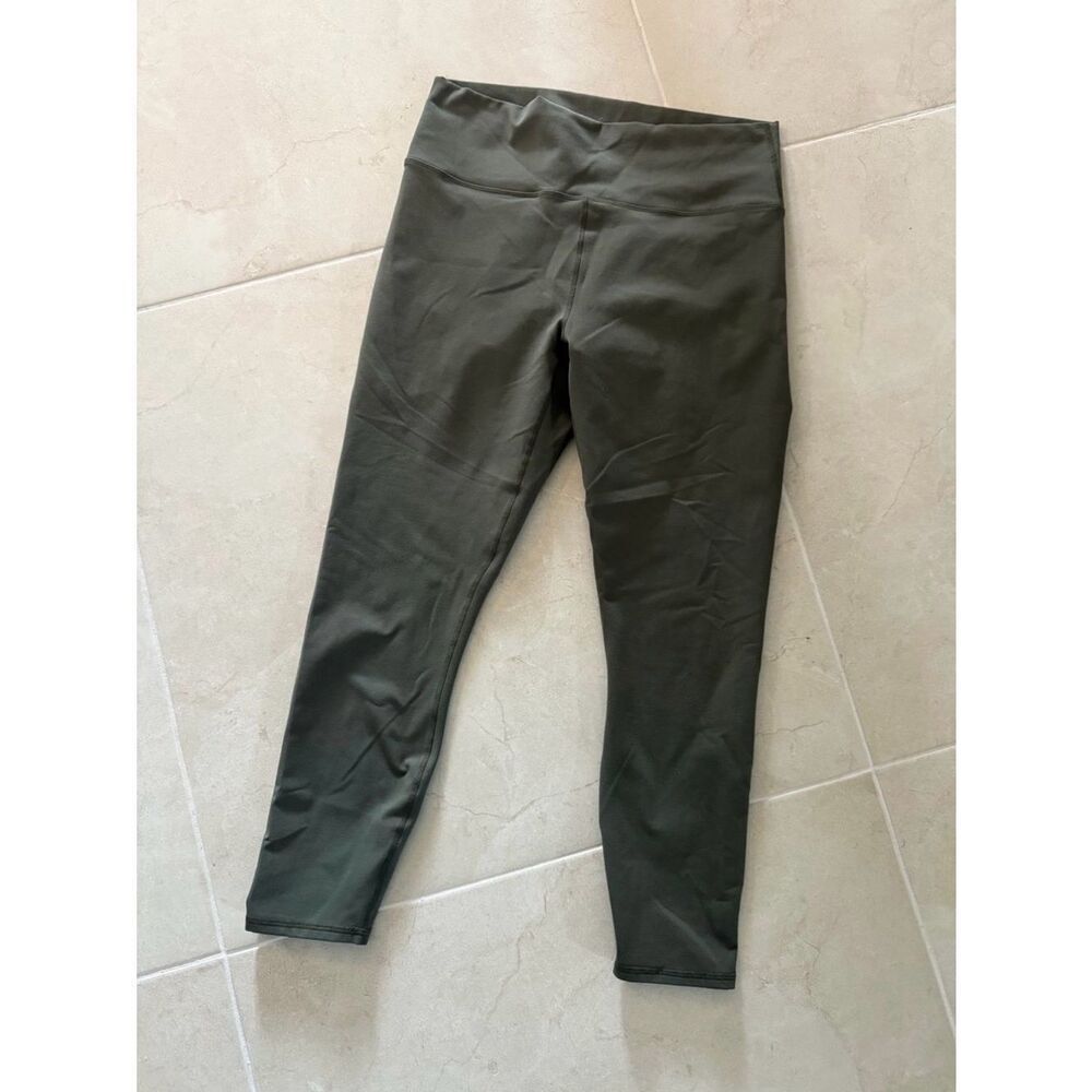 Fabletics High-Waist Powerhold Olive Green‎ Active Leggings - Size Large